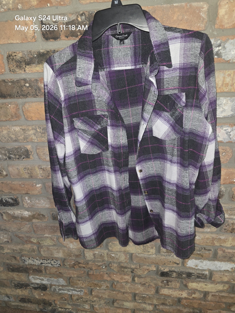 Canyon Creek Purple Plaid Button-Down Shirt - Women’s Casual